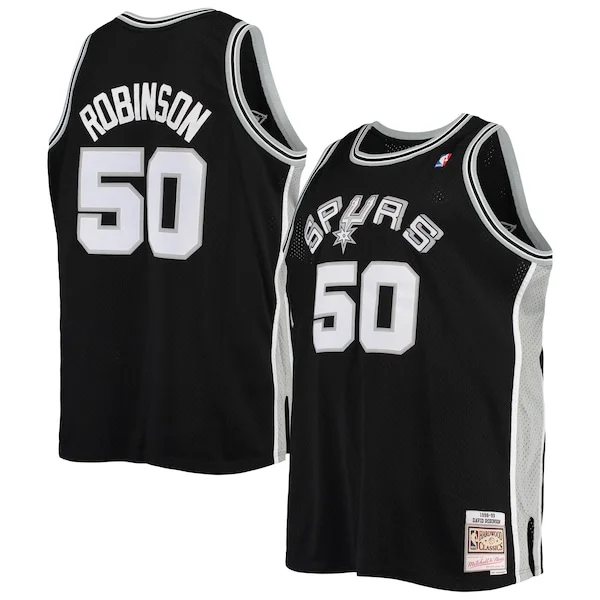 Carino Moderno Trendy David Robinson San Antonio Spurs 1998/99 Big & Tall Hardwood Classics Swingman Jersey Black