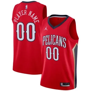 Carino New Orleans Pelicans Jordan Brand Swingman Custom Jersey Statement Edition Red