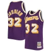 Carino Pratico Magic Johnson Los Angeles Lakers 1984/85 Hardwood Classics Authentic Jersey Purple/Gold