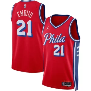 Carino Raffinato Delizioso Joel Embiid Philadelphia 76ers Jordan Brand Unisex Swingman Jersey Statement Edition Red