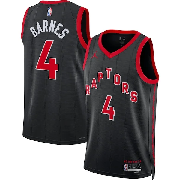 Carino Scottie Barnes Toronto Raptors Jordan Brand Unisex Swingman Jersey Statement Edition Black
