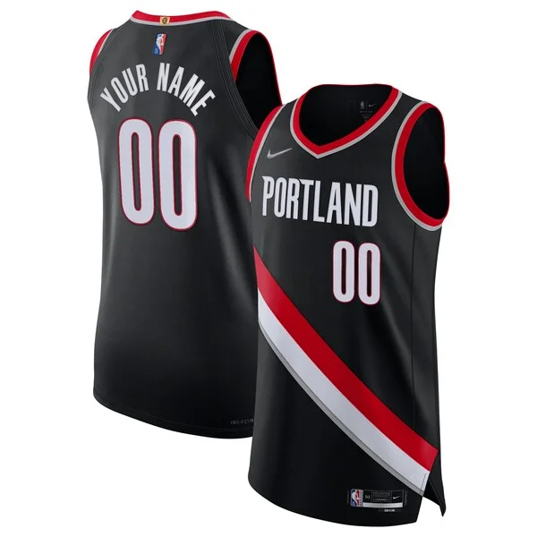Carino Splendido Portland Trail Blazers Nike 2021/22 Diamond Authentic Custom Jersey Icon Edition Black