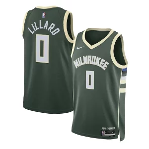 Carino Stupendo Damian Lillard Milwaukee Bucks Nike Unisex Swingman Jersey Icon Edition Hunter Green