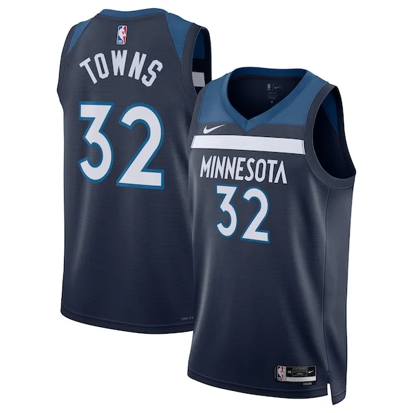 Carino Trendy Karl Anthony Towns Minnesota Timberwolves Nike Unisex Swingman Jersey Icon Edition Navy