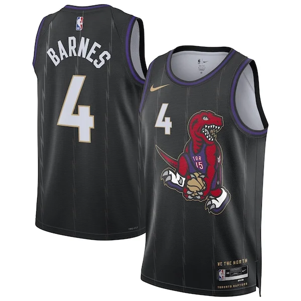 Carino Trendy Stupendo Scottie Barnes Toronto Raptors Nike Unisex 2024/25 Swingman Player Jersey City Edition Black