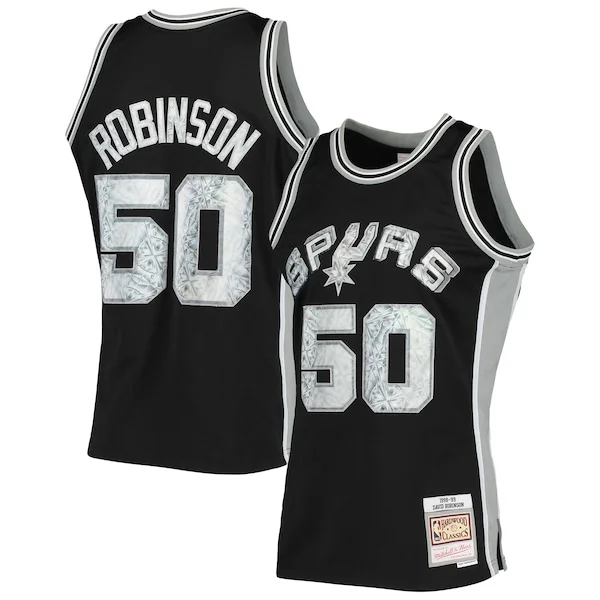 Classico David Robinson San Antonio Spurs 1998/99 Hardwood Classics NBA 75th Anniversary Diamond Swingman Jersey Black