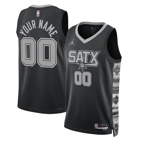 Classico Delizioso San Antonio Spurs Jordan Brand Unisex 2022/23 Swingman Custom Jersey Statement Edition Black