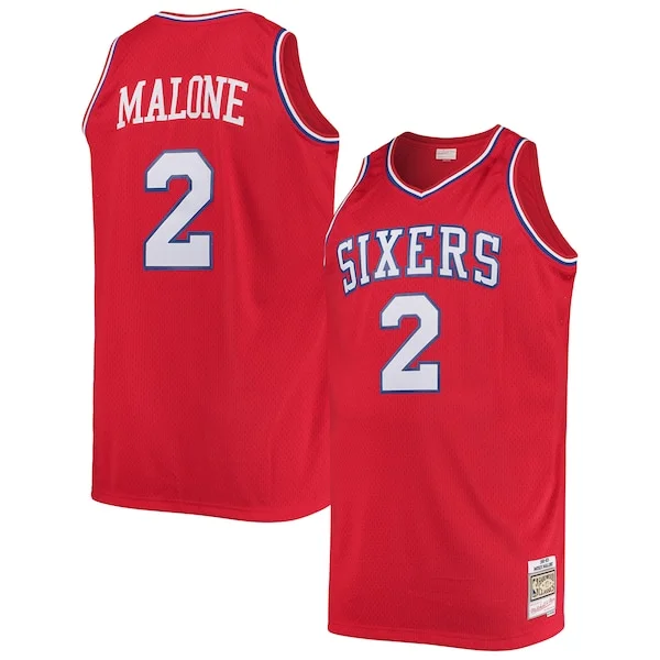 Classico Moses Malone Philadelphia 76ers 1982/83 Big & Tall Hardwood Classics Swingman Jersey Red