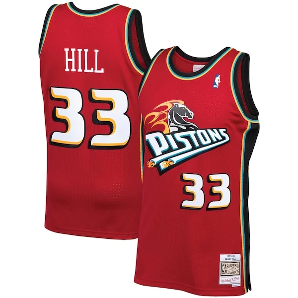 Classico Stupendo Fascinante Grant Hill Detroit Pistons 1999/00 Hardwood Classics Swingman Jersey Red