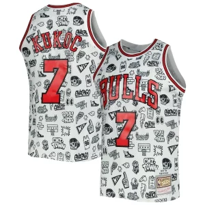 Classico Toni Kukoc Chicago Bulls 1997/98 Hardwood Classics Doodle Swingman Jersey White