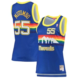 Classico Versatile Accattivante Dikembe Mutombo Denver Nuggets Women's 1991/92 Hardwood Classics Swingman Jersey Royal