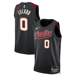 Comodo Carino Meraviglioso Damian Lillard Portland Trail Blazers Nike Unisex 2023/24 Swingman Jersey Black City Edition