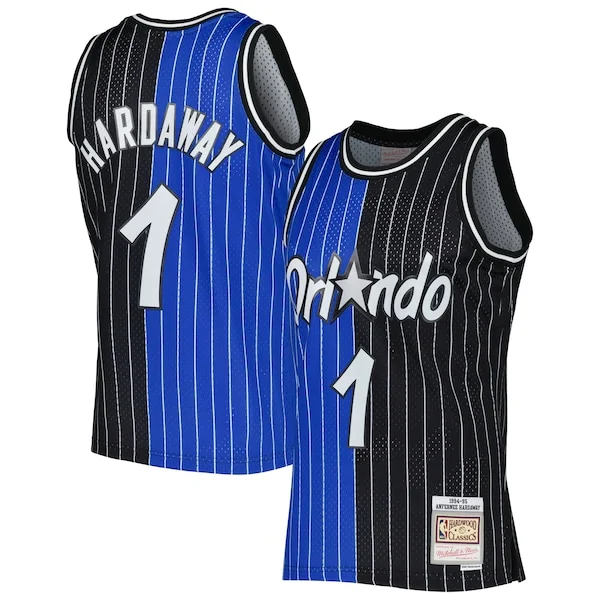 Comodo Magnifico Penny Hardaway Orlando Magic Hardwood Classics 1994/95 Split Swingman Jersey Blue/Black