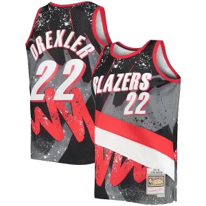 Comodo Pratico Clyde Drexler Portland Trail Blazers Hardwood Classics 1991/92 Hyper Hoops Swingman Jersey Black