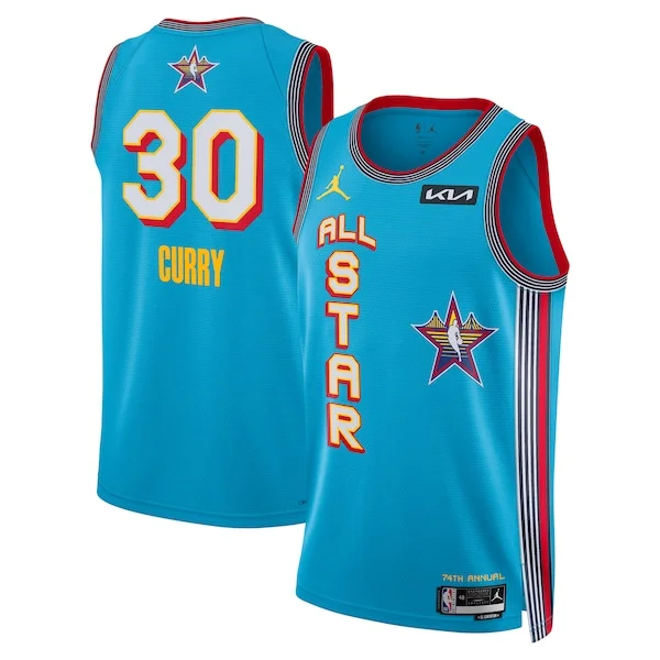 Comodo Stupendo Stephen Curry Jordan Brand Unisex 2025 NBA All Star Game Swingman Player Jersey Light Blue