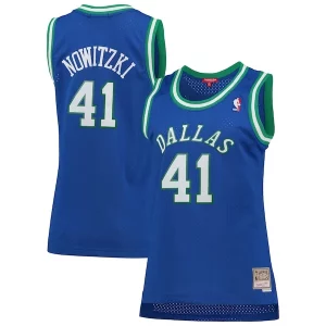 Comodo Versatile Dirk Nowitzki Dallas Mavericks Women's Hardwood Classics Swingman Jersey Blue