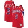 Cool Allen Iverson Philadelphia 76ers 1996/97 Hardwood Classics Swingman Jersey Red/White