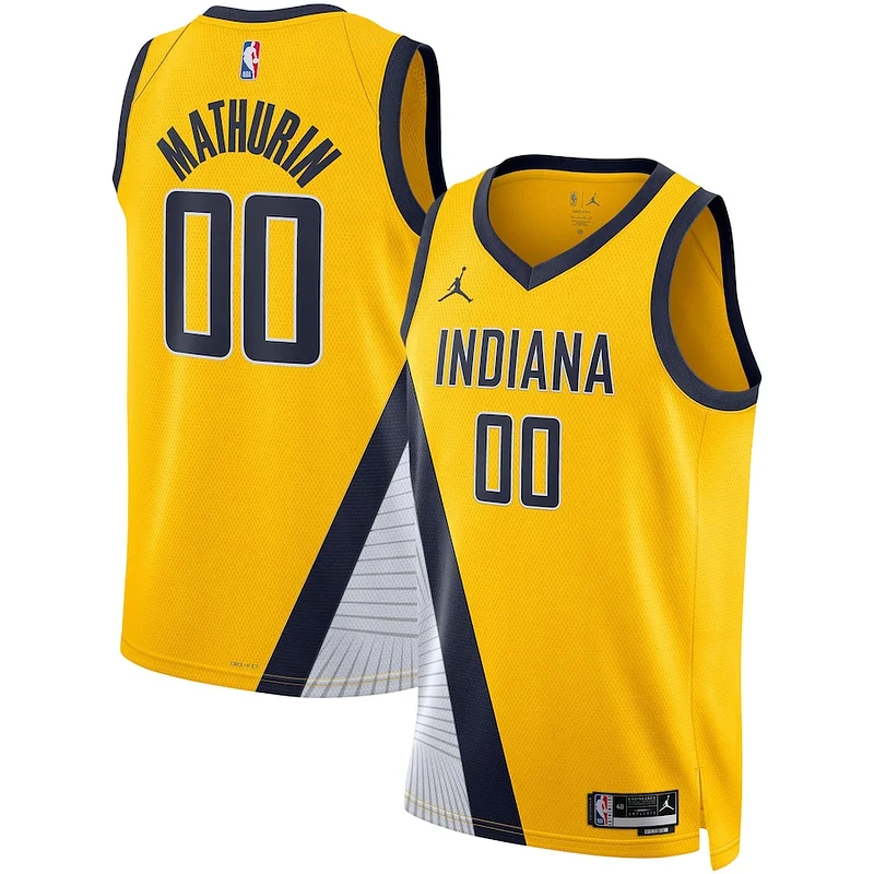 Cool Attraente Bennedict Mathurin Indiana Pacers Jordan Brand Unisex Swingman Jersey Statement Edition Gold