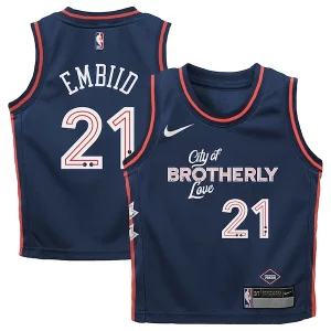 Cool Attraente Joel Embiid Philadelphia 76ers Nike Preschool Swingman Replica Jersey City Edition Navy