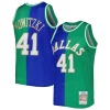 Cool Bellissimo Eccezionale Dirk Nowitzki Dirk Nowitzki Hardwood Classics 1998/2019 Split Swingman Jersey Blue/Green