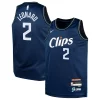 Cool Comodo Kawhi Leonard LA Clippers Nike Youth Swingman Replica Jersey City Edition Navy