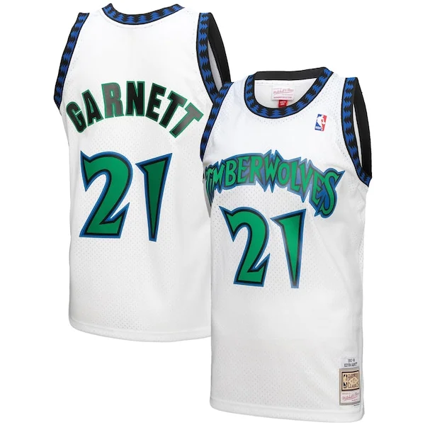 Cool Eccezionale Kevin Garnett Minnesota Timberwolves 1997 98 Hardwood Classics Reload 3.0 Swingman Jersey White
