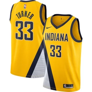 Cool Elegante Myles Turner Indiana Pacers Nike Swingman Jersey Gold Statement Edition