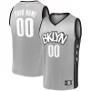 Cool Fascinante Robusto Brooklyn Nets Youth Custom Fast Break Replica Jersey Gray Statement Edition