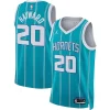 Cool Gordon Hayward Charlotte Hornets Jordan Brand Unisex Swingman Jersey Icon Edition Teal