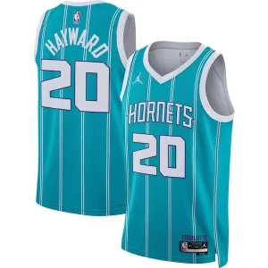 Cool Gordon Hayward Charlotte Hornets Jordan Brand Unisex Swingman Jersey Icon Edition Teal