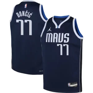 Cool Luka Doncic Dallas Mavericks Jordan Brand Youth Swingman Jersey Statement Edition Navy