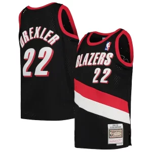 Cool Lussuoso Clyde Drexler Portland Trail Blazers Youth 1991/92 Hardwood Classics Swingman Jersey Black