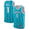 Cool Meraviglioso LaMelo Ball Charlotte Hornets Nike Youth Swingman Jersey Icon Edition Teal