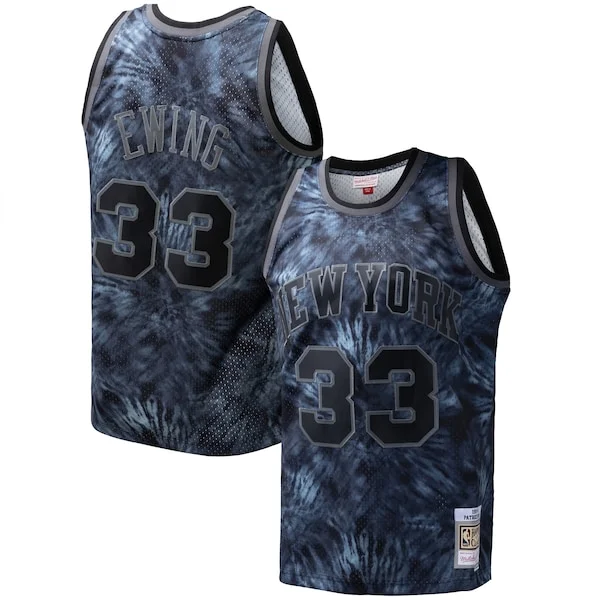 Cool Patrick Ewing New York Knicks Hardwood Classics 1991/92 Tie Dye Swingman Jersey Black
