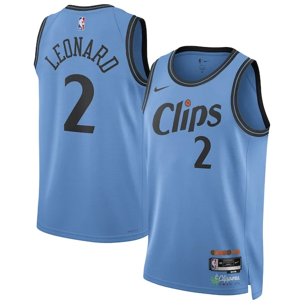 Cool Prestigioso Kawhi Leonard LA Clippers Nike Unisex 2024/25 Swingman Player Jersey City Edition Light Blue