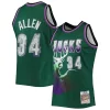 Cool Ray Allen Milwaukee Bucks 1996/97 Hardwood Classics NBA 75th Anniversary Diamond Swingman Jersey Green