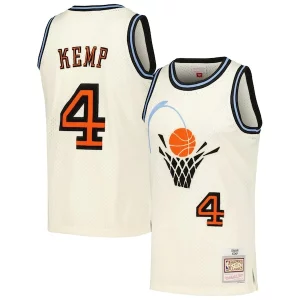 Cool Sofisticato Shawn Kemp Cleveland Cavaliers Chainstitch Swingman Jersey Cream