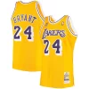 Cool Stupendo Men's Los Angeles Lakers Kobe Bryant Gold 2007 Hardwood Classics Authentic Jersey