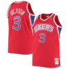 Delizioso Allen Iverson Philadelphia 76ers 1996/97 Big & Tall Hardwood Classics Swingman Jersey Red/Black/Royal/White