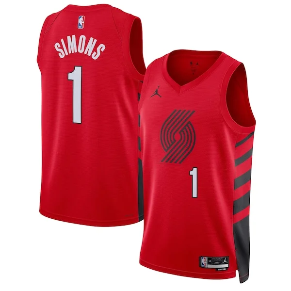 Delizioso Anfernee Simons Portland Trail Blazers Jordan Brand Unisex Swingman Jersey Statement Edition Red