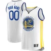Delizioso Bellissimo Golden State Warriors Fast Break Custom Replica Jersey White Association Edition/Royal