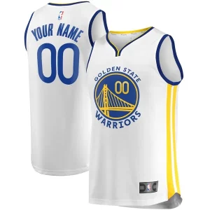 Delizioso Bellissimo Golden State Warriors Fast Break Custom Replica Jersey White Association Edition/Royal