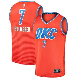 Delizioso Chet Holmgren Oklahoma City Thunder Fast Break Replica Player Jersey Statement Edition Orange