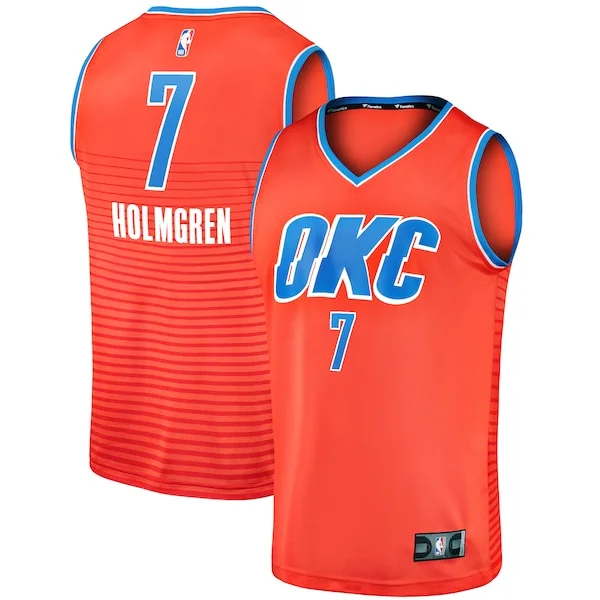 Delizioso Chet Holmgren Oklahoma City Thunder Fast Break Replica Player Jersey Statement Edition Orange