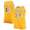 Delizioso Classico Shaquille O'Neal Los Angeles Lakers Big & Tall 1996 97 NBA 75th Anniversary Diamond Swingman Jersey Gold