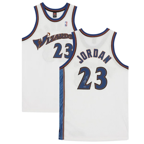 Delizioso Cool Michael Jordan Washington Wizards Authentic Autographed White Nike Jersey