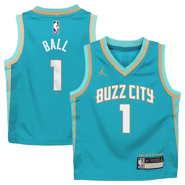 Delizioso Eccezionale Robusto LaMelo Ball Charlotte Hornets Jordan Brand Preschool 2023/24 Swingman Replica Jersey City Edition Teal