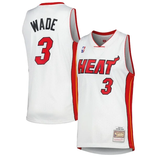 Delizioso Gorgeous Versatile Dwyane Wade Miami Heat 2001/02 Hardwood Classics Swingman Jersey White
