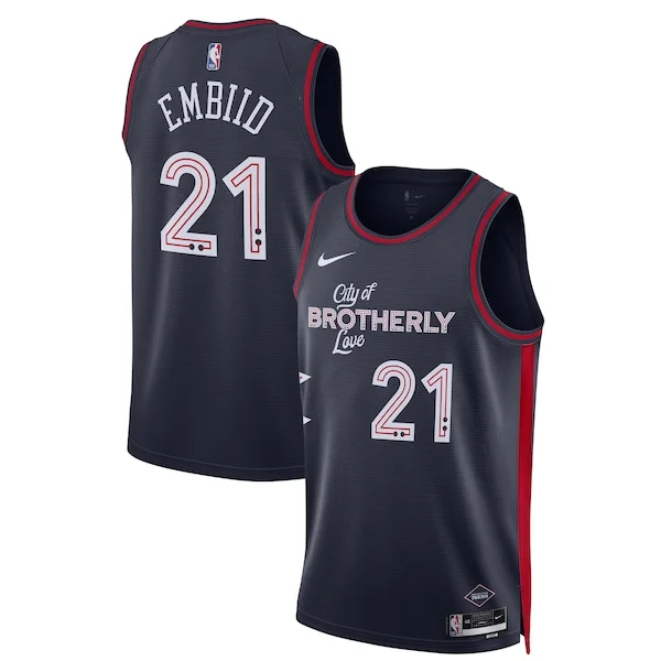 Delizioso Joel Embiid Philadelphia 76ers Nike Unisex 2023/24 Swingman Jersey Navy City Edition