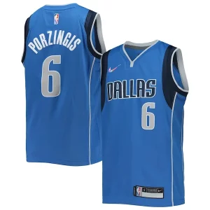 Delizioso Moderno Kristaps Porzingis Dallas Mavericks Nike Youth 2021/22 Diamond Swingman Jersey Icon Edition Blue